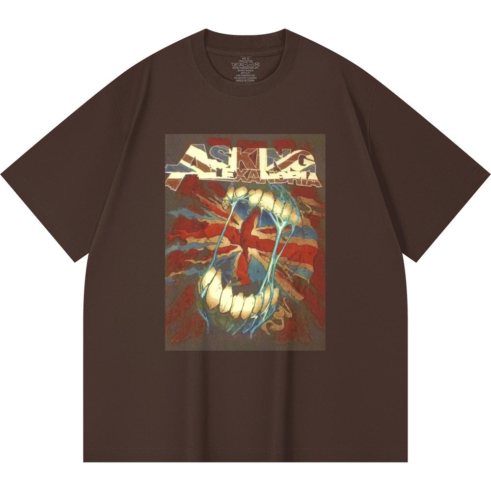 230 Gsm 100% Cotton Heavy Metal T-Shirt Rock Band Popular Music Print Unisex Heavy Cotton T Shirt