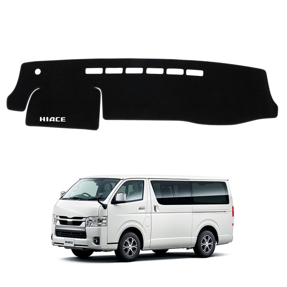 

SAWAKAKI Dashboard Mat for Toyota Hiace 200 Series Standard Sun Protective Polyester with Interior Custom Part Body, Protection, Anti-Fatigue, Mat,