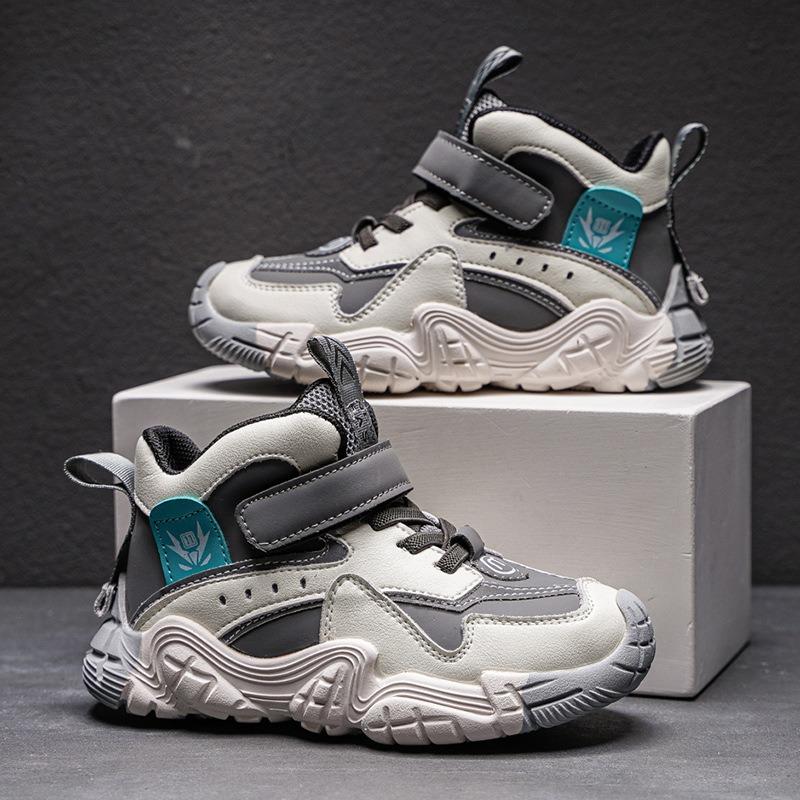 Детская спортивная обувь осень и зима новые кашемировые теплые хлопковые туфли — фото 4