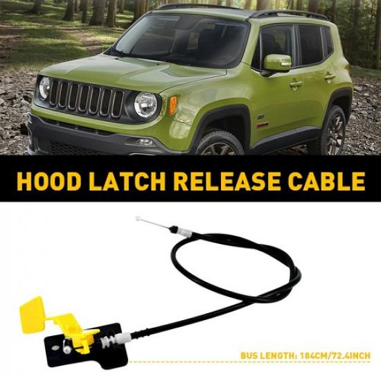

Для 2015- Jeep Renegade Трос привода ручки открытия капота 68247126AA 912-487