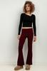 Short ribbed blouse T420 black black S