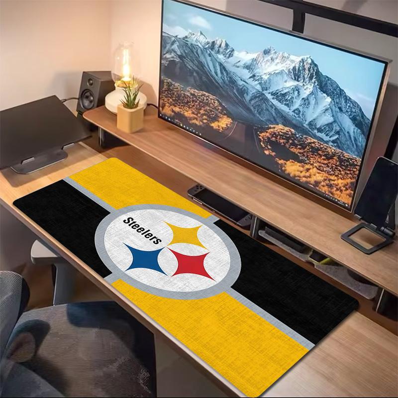 Pittsburgh Steelers3 Print Cushion Non-slip Laptop Tablet Big Mousepad XXL Mat Mini PC Playmat With Lock edge