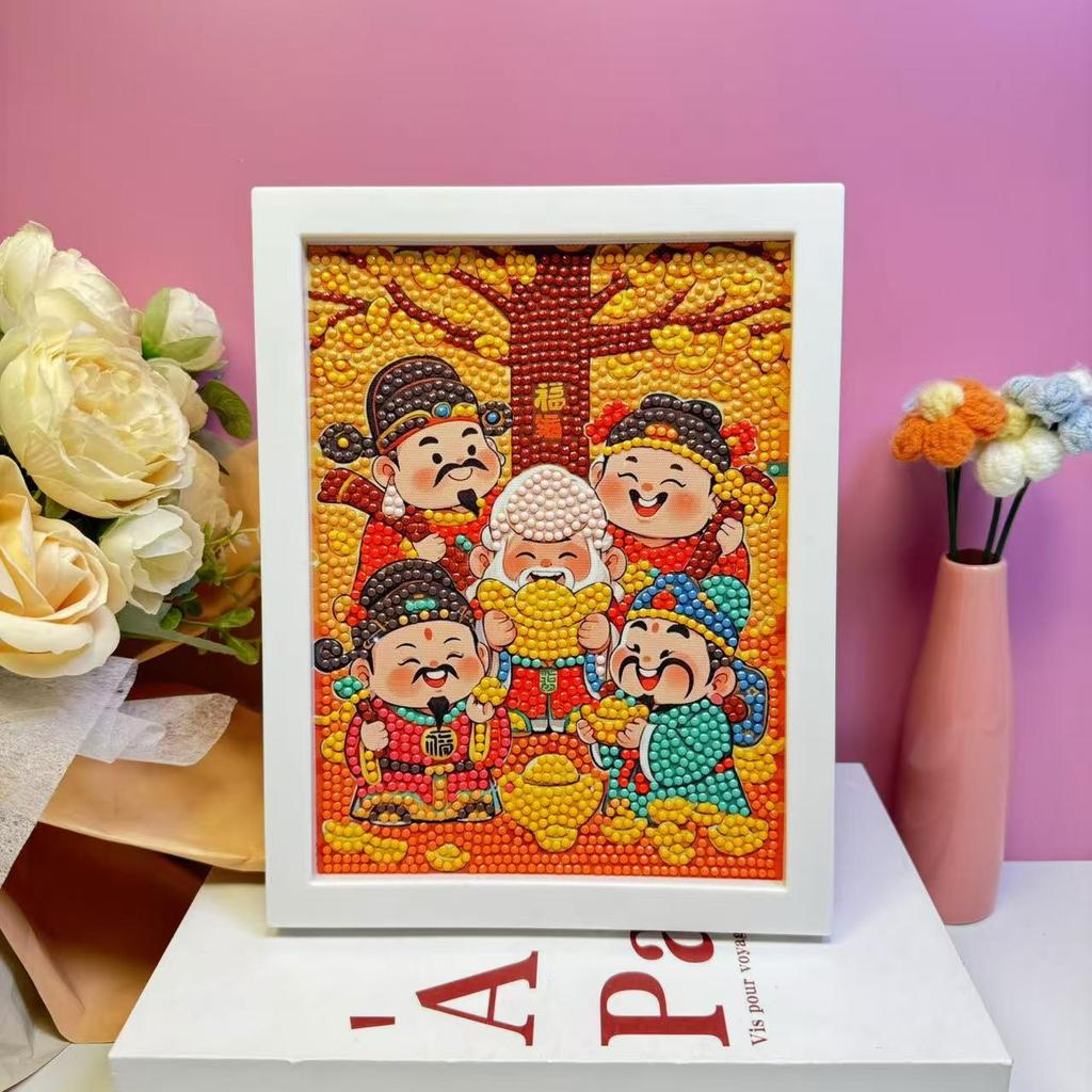 Children'S Diamond Painting Framed Handmade Diy Material Bag Sanrio Diamond Paste Painting Concentration Toy