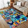 Grid Cartoon Picture Print Carpet for Living Room Bedroom Bedside Sofa Floor Mat Modern Home Decor Aisle Corridor Area Rug