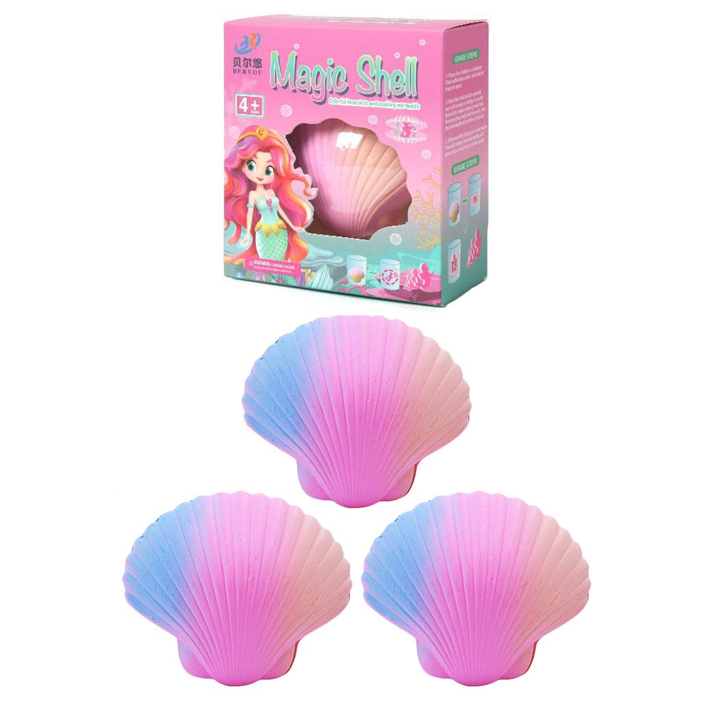 Soaking In Water To Hatch Mermaid Toys, Colorful Seashell Girl Princess Bracelet Blind Box, Expanding and Expanding Creativity