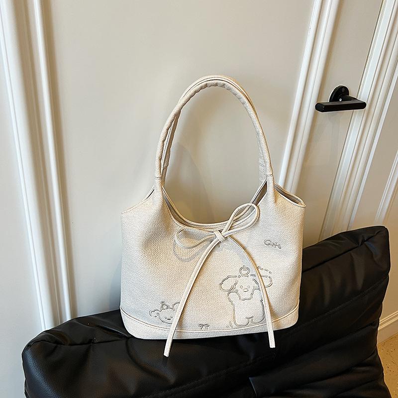 

Commuter large-capacity bag women s new fashionable versatile shoulder underarm bag portable tote bag білий