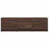 TV Stand with LED Lighting Brown Oak Effect 140 X 34 X 40 Cm