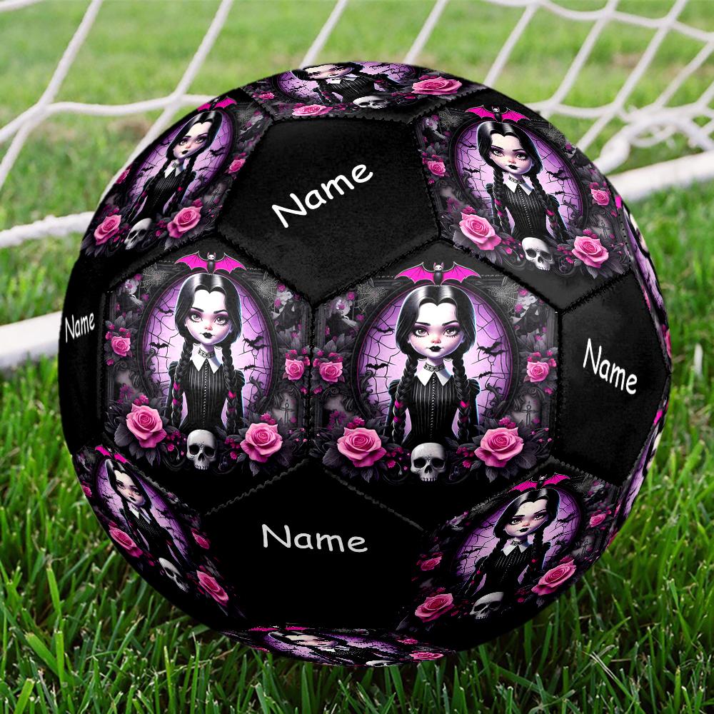 Custom Name Wednesday Theme Size 5 Soccer Ball, Suitable for Both Indoor and Outdoor Matches, a Gift Suitable for Everyone.