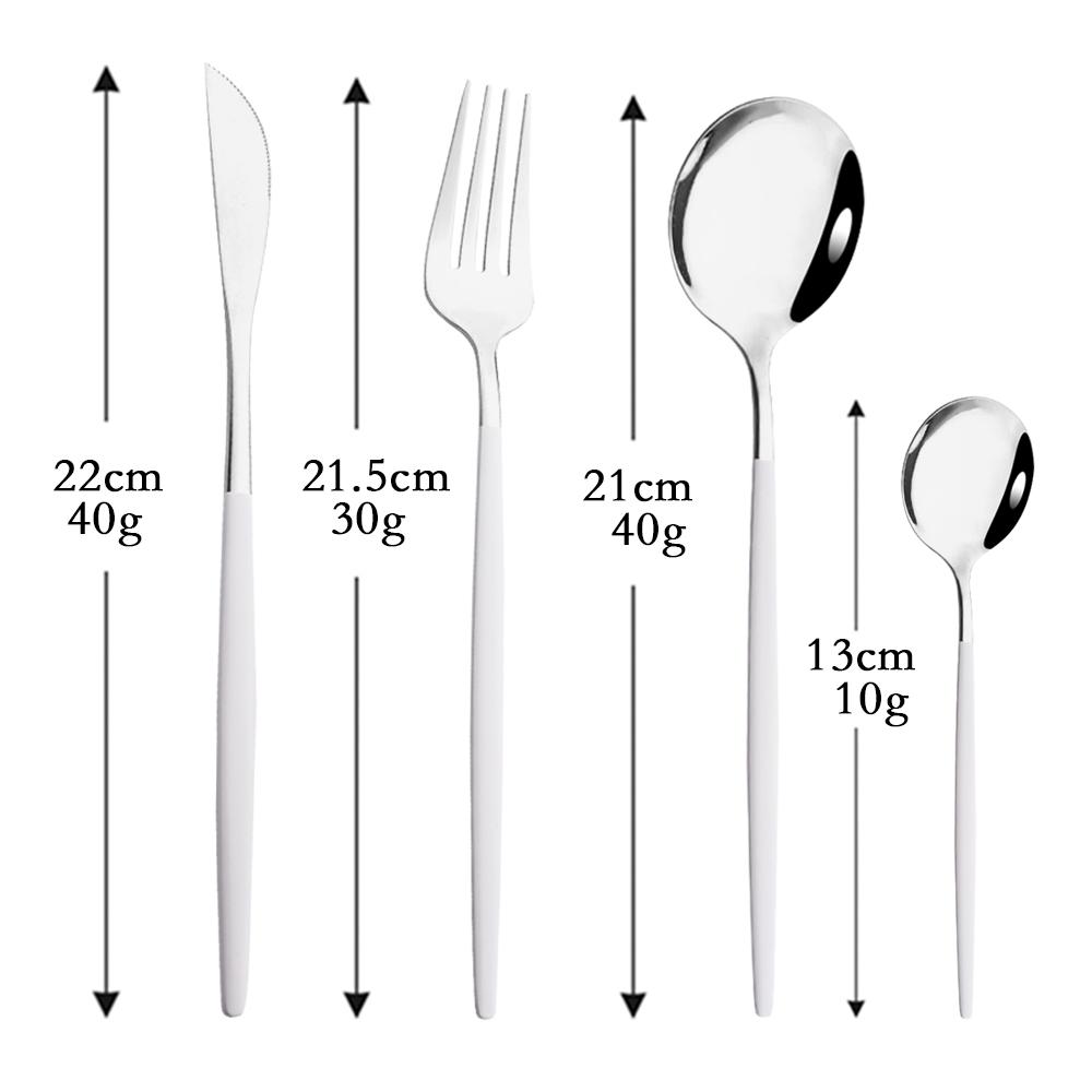 Mirror Rose Gold Flatware Cutlery Set Sainless Steel Home Dinnerware Party Fork Spoon Dessert Knife Kitchen Dinner Tableware Set