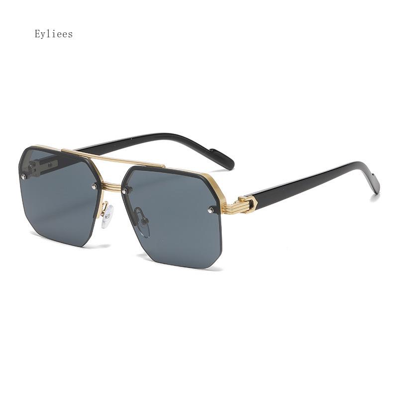 Fashion Half Frame Sunglasses Men Women Classic Big Business Sun Glasses Male Trendy Driving Shades Gafas De Sol Óculos