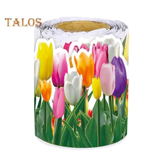 

1 рулон декоративной бумаги с рисунком в виде тюльпана, яркая цветная мелованная бумага с прозрачным узором, простая в применении бумага для украшения вечеринки 20M