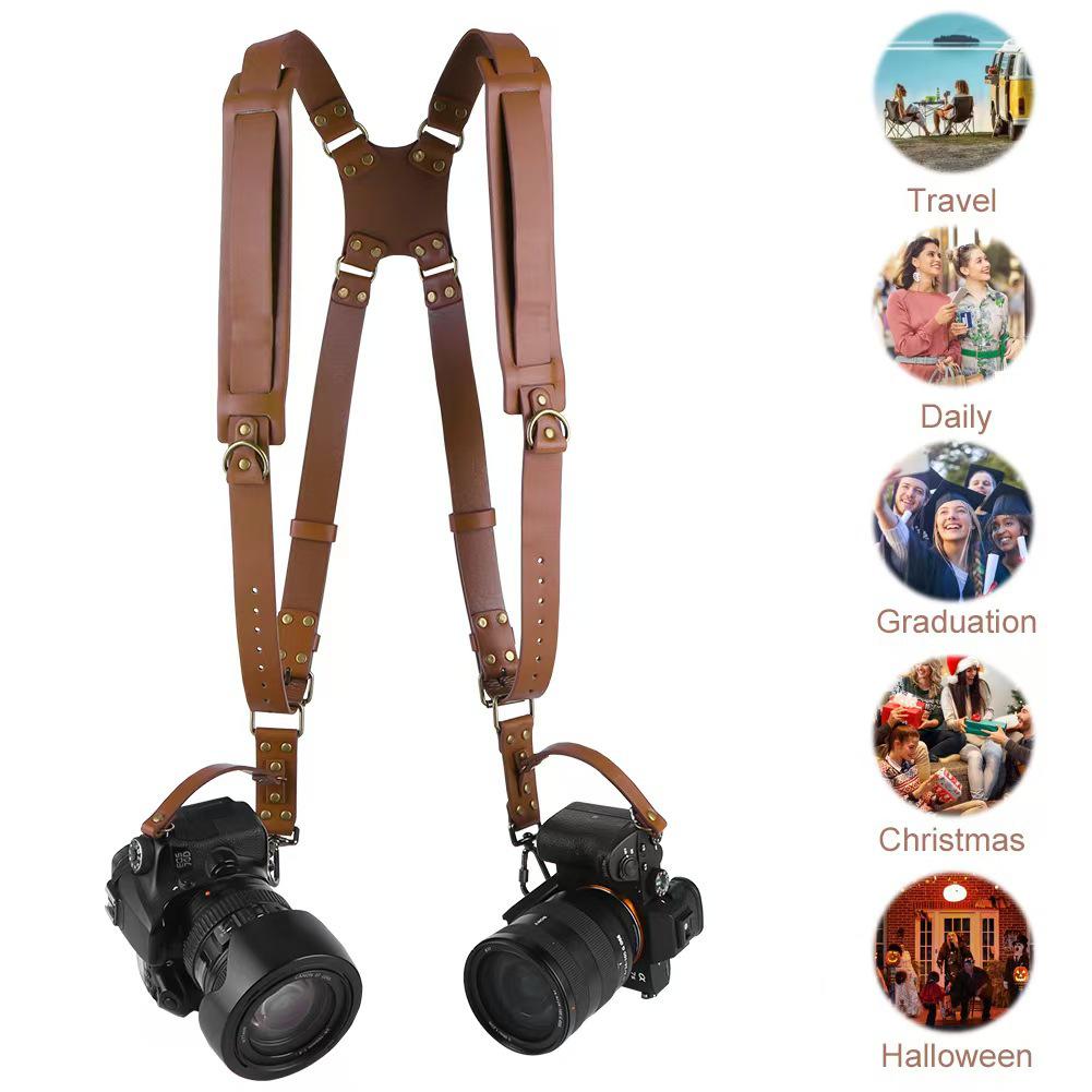 Leather Quick Release DSLR Camera Shoulder Strap for Outdoor Photography