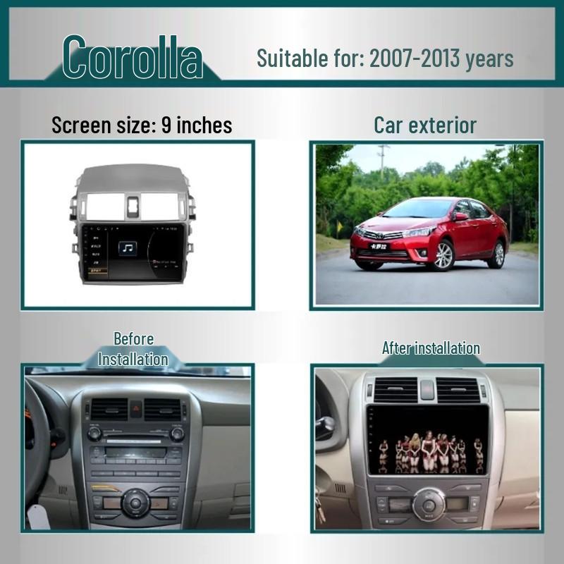 

Умная навигационная система Android для Toyota Corolla (Модели 2007-2013 годов) 1+32G, AHD, 2.5D screen, night vision camera