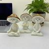 KX4B Fairys Garden Statue Table Centrepieces Miniature Meditations Mushroom Figurines