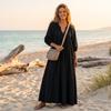 Women's V-Neck Sleeve Bohemian Long Maxi Dress for Vacation