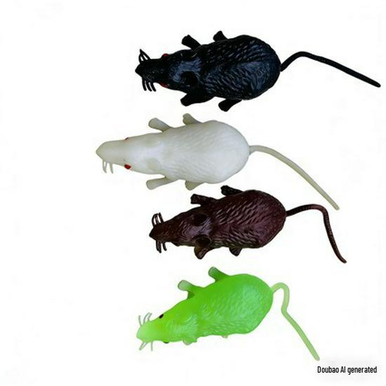 Soft Rubber Mini Graffiti Mouse - Cute Toy Animal Model for Kindergarten Kids