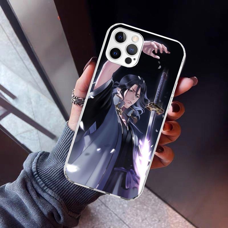 

Bleach Kuchiki Byakuya Phone Case For iPhone 17 Air 11 13 Mini 14 15 Plus 16 12 Pro Max 16E SE 7 8 Pattern Soft TPU Back Cover iPhone 16 Pro