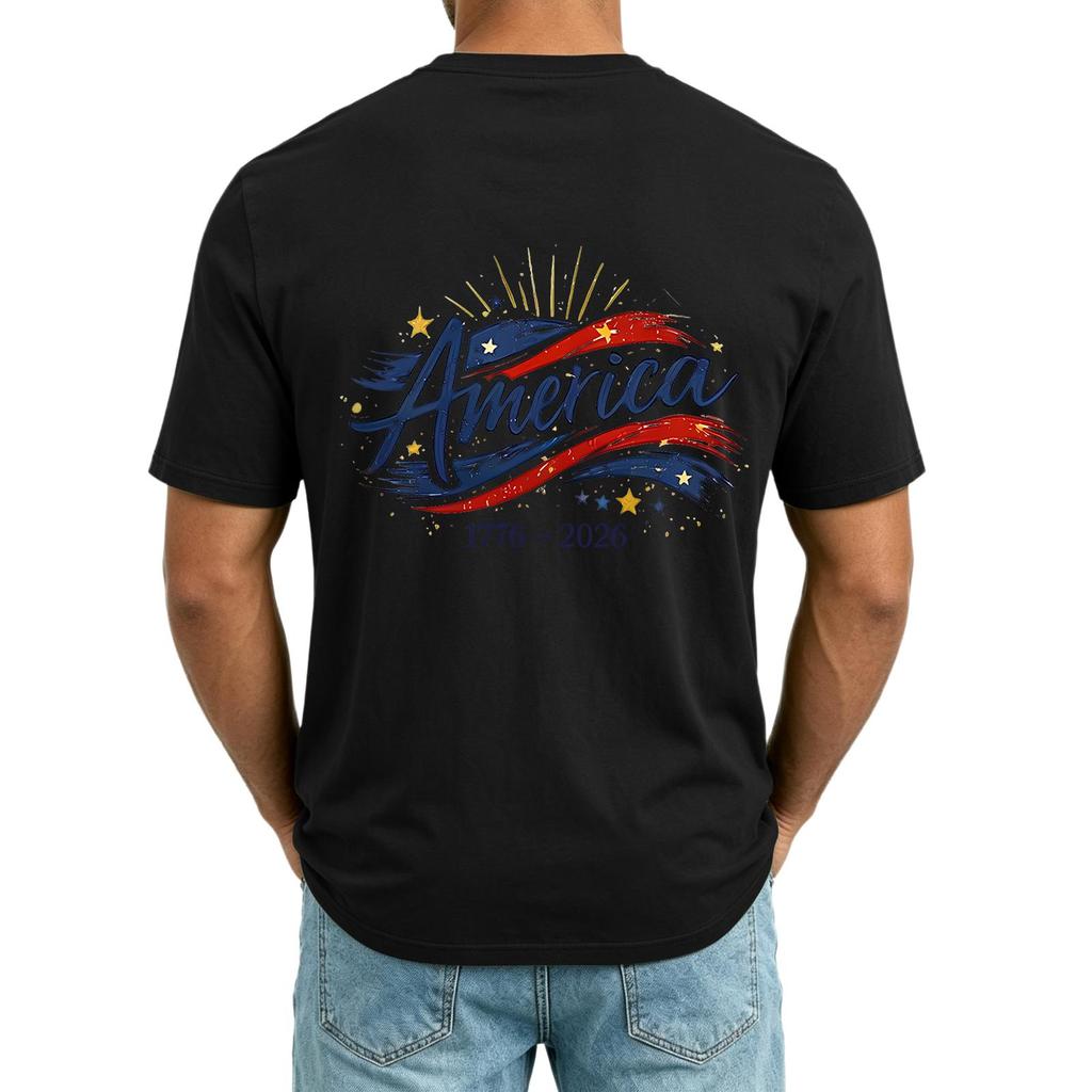 Men V Neck Short Sleeve T Shirt with Printed Pocket Relaxed Fit Lightweight Casual Top for Daily Wear