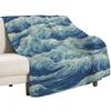 Sea Waves Throw Blanket Fade Resistant Durable Throw Blanket