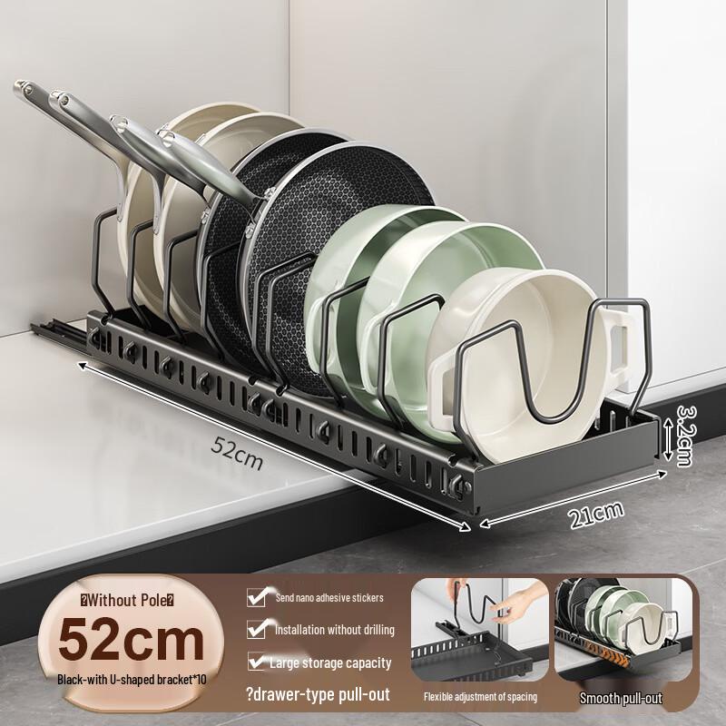 Cmaos Kitchen Pot Lid Storage Rack