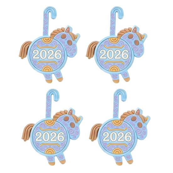 

4Pcs 2026 Horse Butt Coaster Heat-Resistant Year of Horse Wooden Coaster Kitchen Countertop Coffee Tea Cup Holder Dining Table Decoration 1