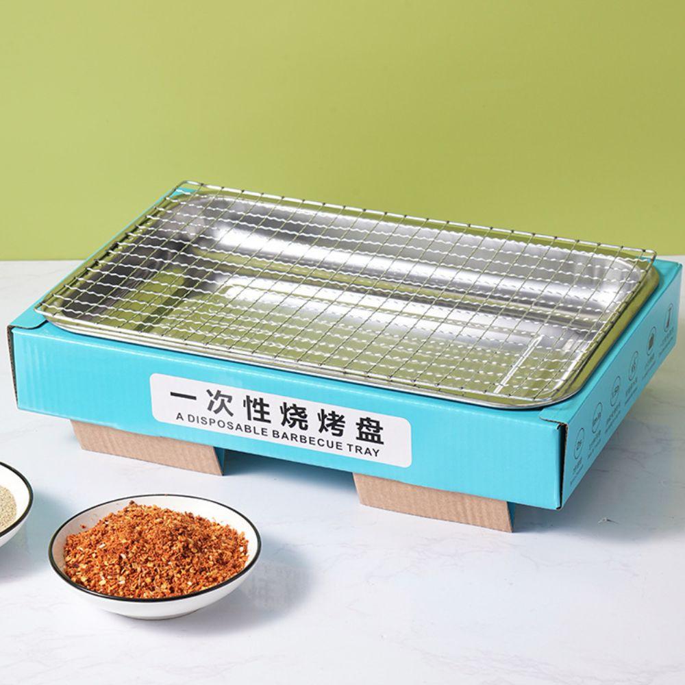 Smokeless Charcoal Grill Rectangular Barbecue Stove Portable BBQ Grill  Outdoor