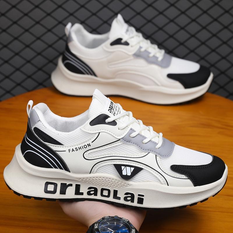 New Spring Sports Shoes Breathable Deodorant Shoes Men's Soft-soled Casual Trendy Shoes Trendy Versatile Running Shoes