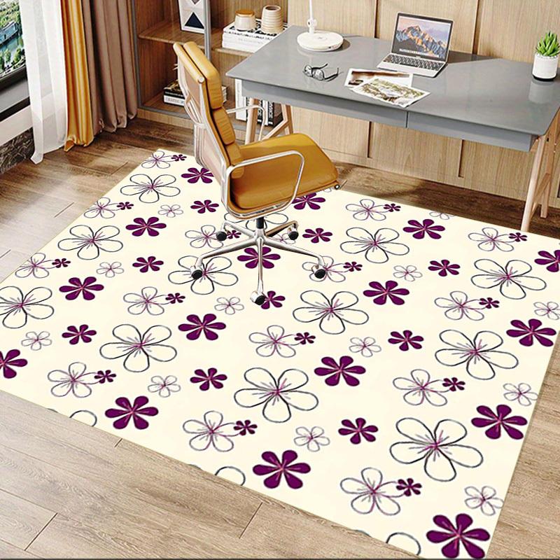 1 Stück Bodenmatte mit Blumenmuster, rutschfest, geeignet für Büro, Schlafzimmer und Spielzimmer. Kann auch als Sofafußstützenbezug verwendet werden - T31