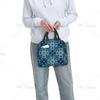 Blaues Kachel-Kaleidoskop Tragbare Lunchtasche für Frauen Männer Isolierte Kühltasche und Wiederverwendbare Lunchbox für Büroarbeit Picknick Strand