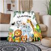 Animal Customize Your Name Blanket Used For Chair Office Sofa Bed Camping Soft And Warm Giving Friends And Relatives Birthday Graduation Gift