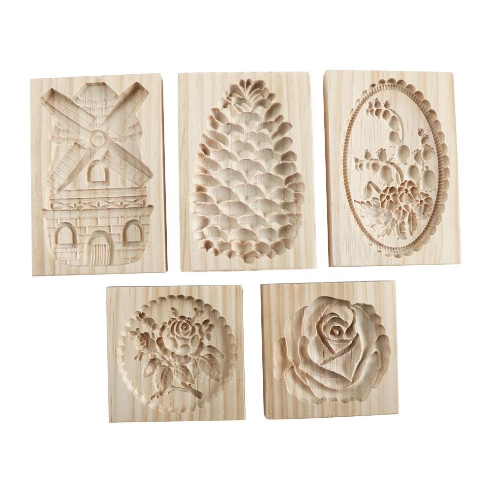 Biscuit Making Household Bakeware Baking Mould Wooden Cookie Mold Cookie Stamp Kitchen Accessories