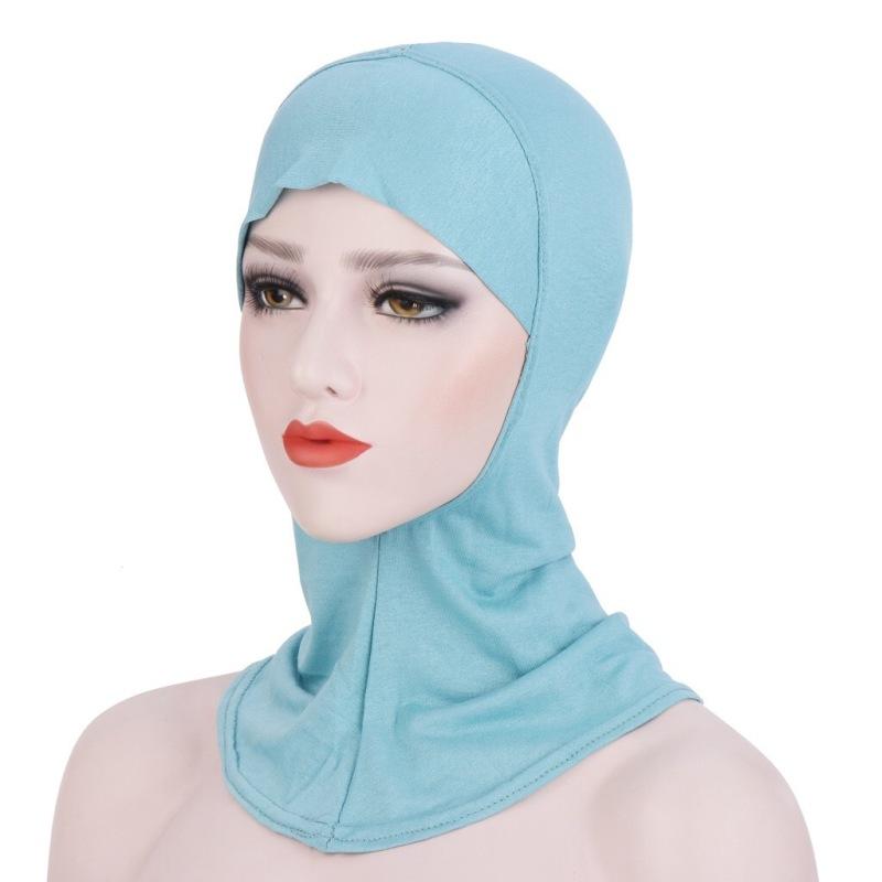 Turbanmütze Vollabdeckung Innen-Hijab-Kappen Islamische Unterkopftücher Hauben Einfarbige Modal-Unterkopftuchkappen