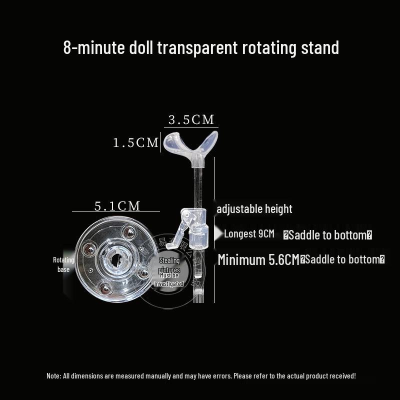 Adjustable Stainless Steel Doll Stand for 30cm to 60cm BJD Dolls with Multiple Support Points