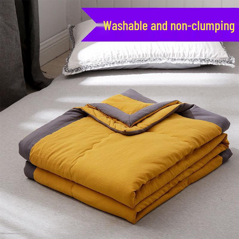 Washed Cotton Lightweight Quilt - Perfect for Air Conditioning, Summer, Spring, and Autumn; Available in Single, Double, and Children's Sizes.