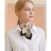 Daks Beige Check Chain Print Scarf 100  Silk Dcsc2f821i2