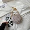Sequined Heart-shaped 2025 Chinese New Year Messenger Korean Version Personalized Ins Cute Girl Versatile Portable Dinner Bag