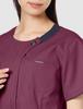 White Coat Scrub Medical Zip Scrub Round Neck Waist 17 7069SC Burgundy X Dark Navy Japan 4L To Japanese Size [Zip Scrub] Women's (Equivalent 4L)