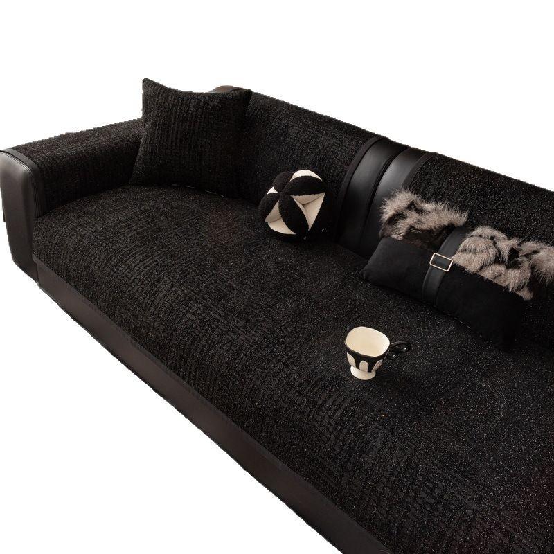 Chenille Sofakissen ist universell für alle Jahreszeiten neuer rutschfester Sitzkissenbezug, leichter Luxus High-End Leder Sofabezug