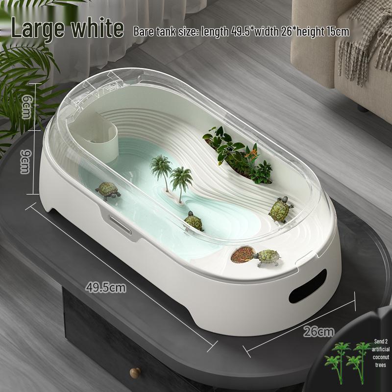 Acryl Schildkrötenhabitat mit Sonnendeck - Kreatives umweltfreundliches Becken für Schildkröten & Fische