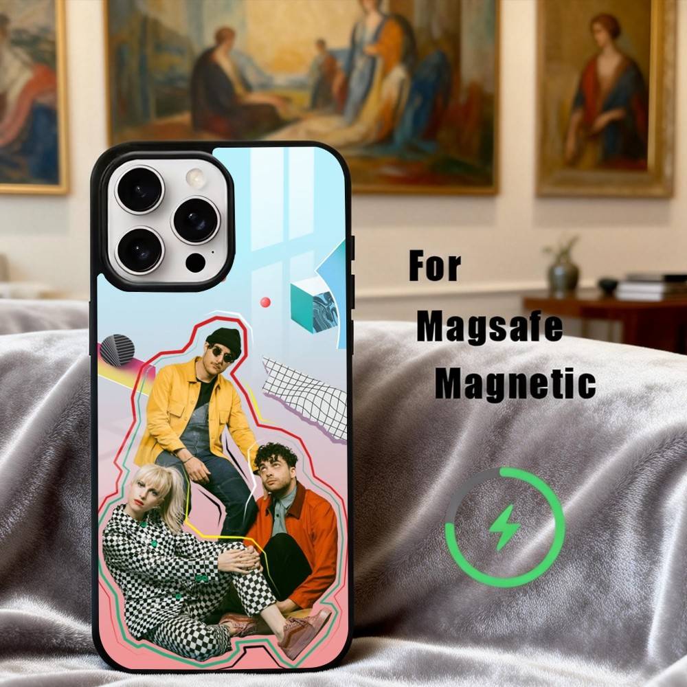 Pop-rock P-Paramore Band Phone Case For iPhone17,16,15,14,13,12,11 Plus,For Magnetic Wireless Charge Cover