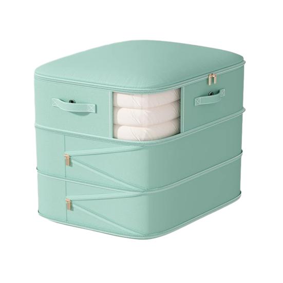 Comforter Storage Bag Zipper Compression Clear Window And Bag with Carry Handles Space Saver Organizer