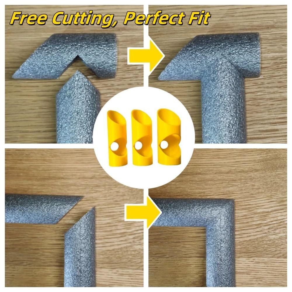 3Pcs 15mm/ 22mm/28mm Foam Pipe Cutting Tool Easy To Use Foam Pipe Insulation Cutting Guide
