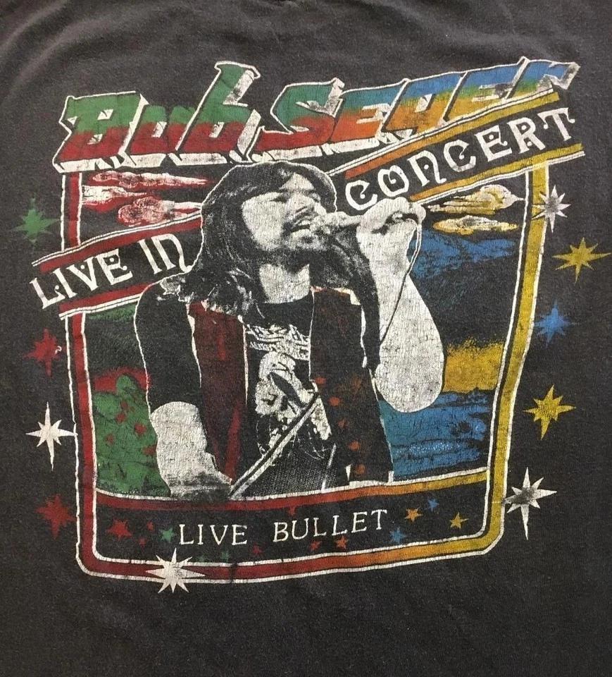 VTG BOB SEGER THE SILVER BULLET BAND Shirt Classic Black Unisex S-4XL E1276 S