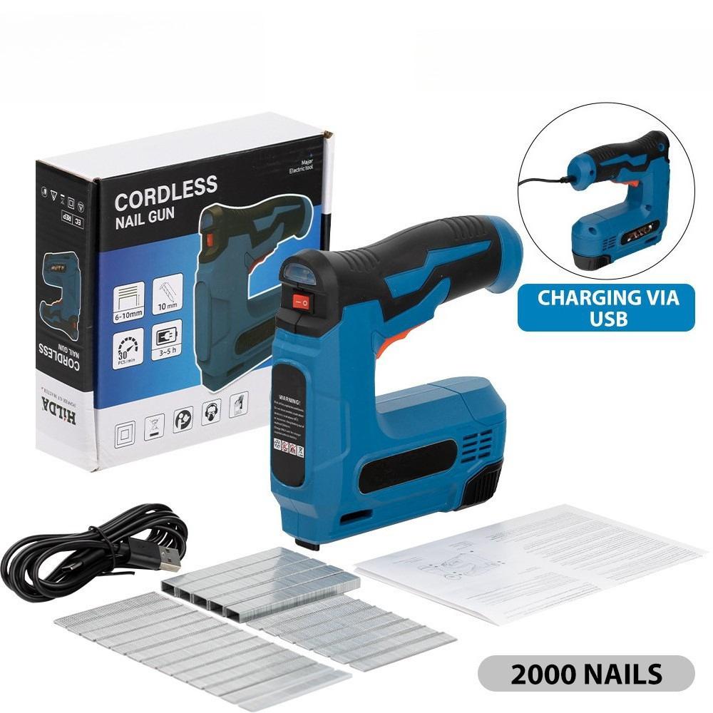 Furniture Woodworking Decoration Power Tool Household Portable Electric Nail Gun Cordless Handheld Air Nail Gun