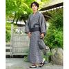 Rochelle Jiggys Shop Mens Yukata 6-Piece Set (Yukata Obi Geta Shingen-bukuro Sensu Koshi-obi) One-touch Easy Dressing Summer Clothing Festival Cool