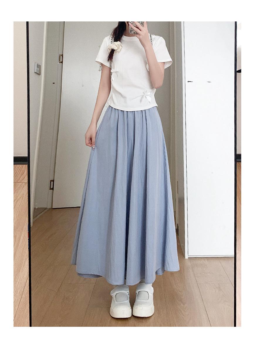 

Лето 2025 Женские плиссированные кюлоты А-силуэта с высокой посадкой цвета маринованных овощей XXL