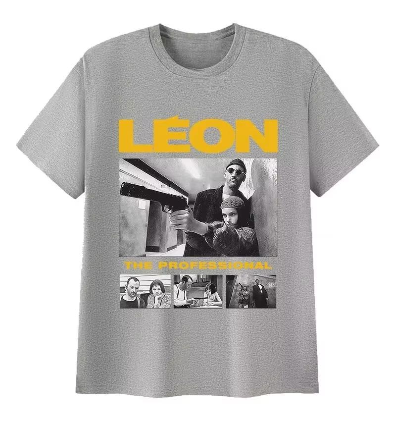 Movie Leon The Professional Graphic T Shirt Unisexs Womens Fashion ONeck Short Sleeve Tees Vintage High Street Tees Unisex