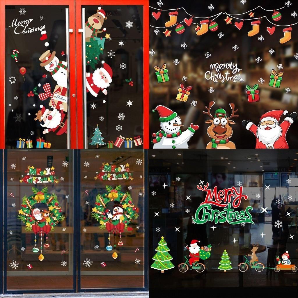 Klassische Weihnachtsfensteraufkleber mit Weihnachtsmann für eine magische Feiertagsatmosphäre