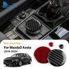 Real Soft Carbon Fiber Sticker For Mazda 3 Axela 2019-2025/CX-30 2020-2025/CX-50 2022-2025 Car Center Control Knob Decor