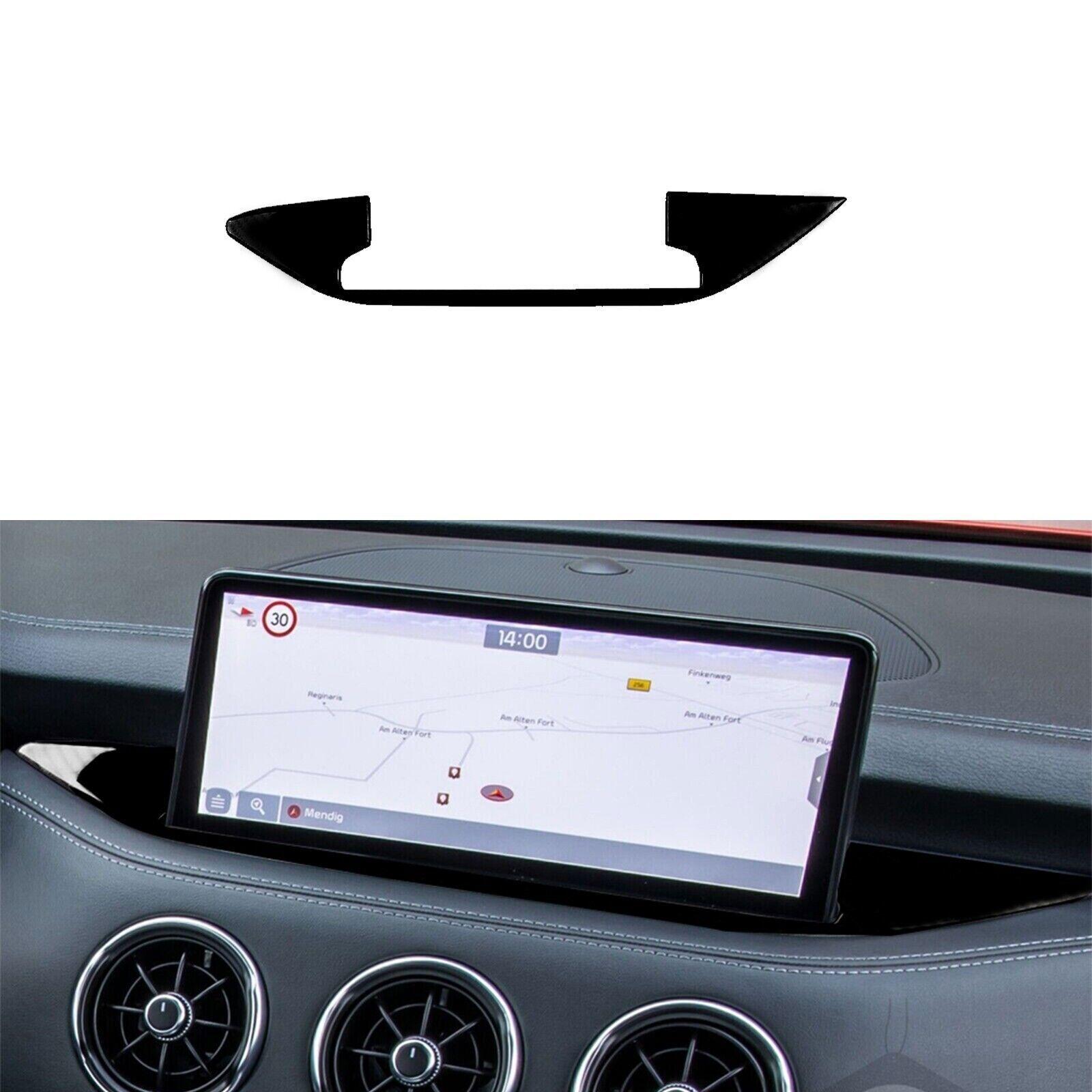Glossy Piano Black Console GPS Navigation Frame Cover Trim For Kia Stinger 18-23